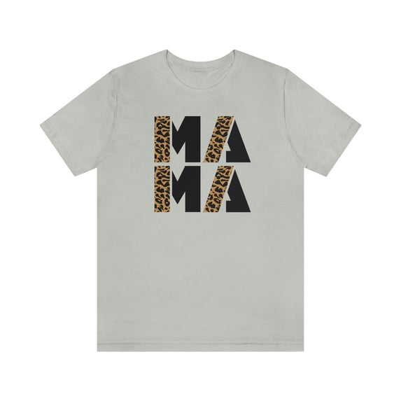 Mama Shirt | Gift for Mom | Mothers Day Gift | Mom Shirt | Mama Shirt with LeopardUnisex Jersey Short Sleeve Tee