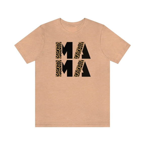 Mama Shirt | Gift for Mom | Mothers Day Gift | Mom Shirt | Mama Shirt with LeopardUnisex Jersey Short Sleeve Tee