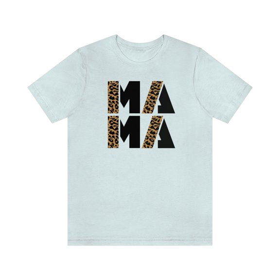 Mama Shirt | Gift for Mom | Mothers Day Gift | Mom Shirt | Mama Shirt with LeopardUnisex Jersey Short Sleeve Tee