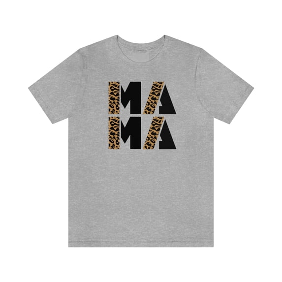 Mama Shirt | Gift for Mom | Mothers Day Gift | Mom Shirt | Mama Shirt with LeopardUnisex Jersey Short Sleeve Tee