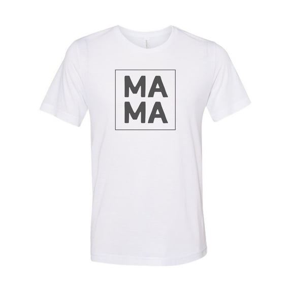 "Mama Shirt, Mama Box, Mom Tee, Mother's Day Gift, Sublimation T, Shirt For Mom, Mom's Birthday, Gift For Her, Mom To Be, Baby Announcement, White, LARGE"