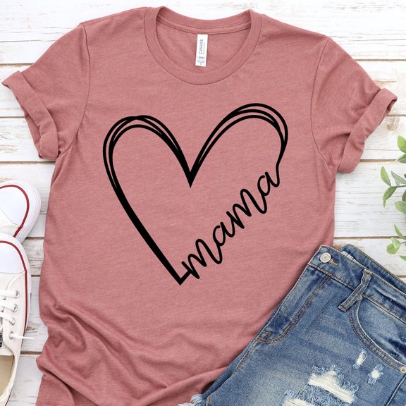 Mama Shirt, Mama Of Girls Shirt, Boy Mama Shirt, Mothers Day Shirt, Mom Shirt, Mommy Shirt, Proud Mom Shirt, Mom Mode, Mama With Heart Unisex S-5XL Hot Trending Shirt, Vintage Birthday Gift