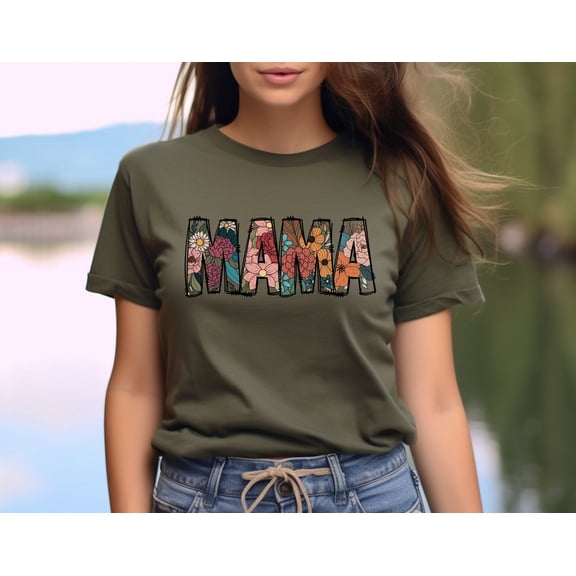 Mama Shirt, Wildflowers Mama Shirt, Retro Mom TShirt, Mother's Day Gift, Flower Shirts for