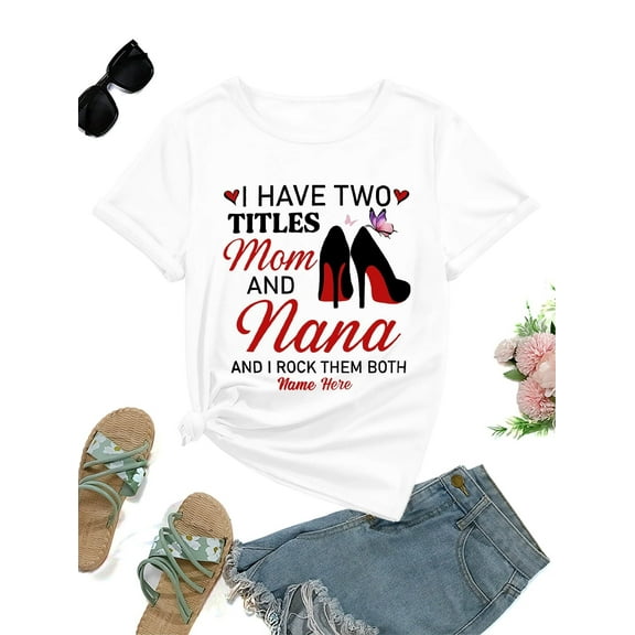 Mama Shirt for Women Cute Mom Mother's Day Graphic T Shirts Funny Casual Grandma Tee Tops