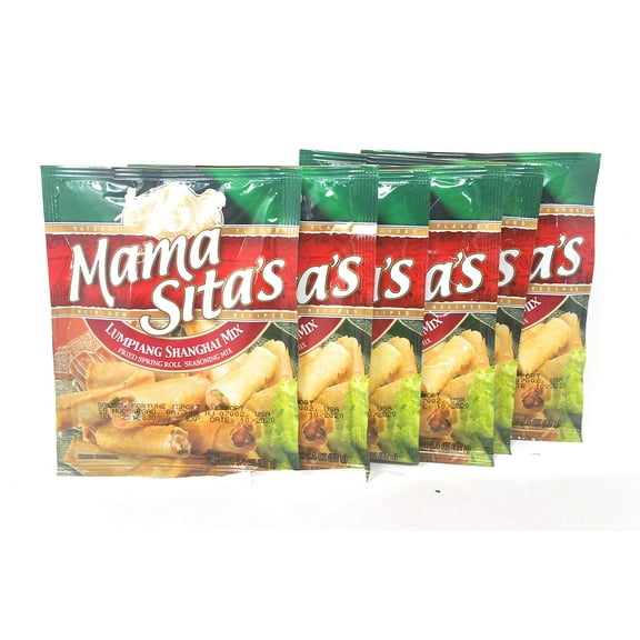 Mama Sita's Lumpiang Shanghai TMA3Mix Fried Spring Roll Seasoning Mix, Net Wt 1.4oz (40g), 6 Pack