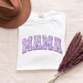 thumbnail image 1 of Mama Soft Vintage T-Shirt with Purple Flowers, Purple Floral Gift for Mothers Day, Floral Mama T-Shirt, Cute Mom Shirt, 1 of 4
