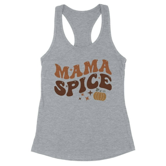 Mama Spice Tank Top Fitted Racerback Women's 2X-Large Heather Grey
