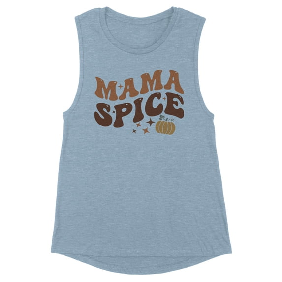 Mama Spice Women's Muscle Tank Medium Stonewash Denim