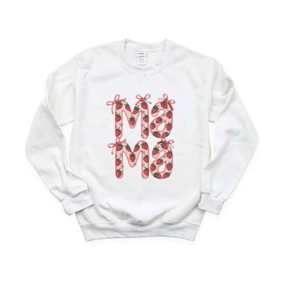 Mama Strawberry Coquette Bow Cute Mother's Day Gift T-Shirt , Hoodie , Sweatshirt, for men & women, up to size 5XL.