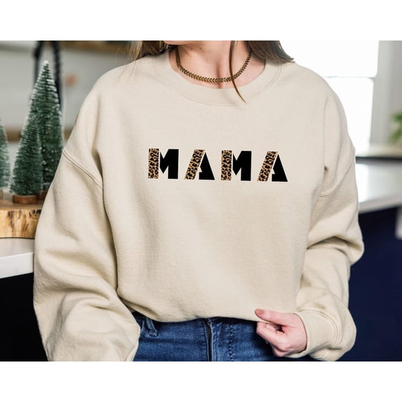 Mama Sweatshirt, Leopard Print Sweatshirt, Mothers Day Sweater, Mom Sweatshirt, Mothers Day Gift, Mama Crewneck, Momma Sweatshirt TSHIRT All Size S-5XL