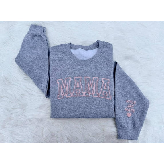 Mama Sweatshirt | MAMA Sweater | Pink Crewneck Women | Customized Sweatshirt | Puff Vinyl Sweatshirt | Gift for Mom