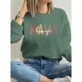 thumbnail image 1 of Mama Sweatshirt Women Long Sleeve Pullover Mama Sweatshirt Casual Loose Crew Neck Fall Pullover Tops, 1 of 5