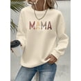 thumbnail image 1 of Mama Sweatshirt Women Long Sleeve Pullover Mama Sweatshirt Casual Loose Crew Neck Fall Pullover Tops, 1 of 4