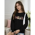 thumbnail image 1 of Mama Sweatshirt Woman Long Sleeve Shirt Casual Loose Crew Neck Fall Pullover Top, 1 of 7