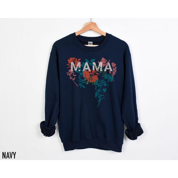 Mama T-Shirt, Floral Mama Shirt, Flowers Crewneck Mom, Flower T-Shirt, Mothers Day Gift, N