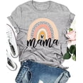 thumbnail image 1 of Mama T Shirt for Women Funny Mama Graphic Tees Shirt Mothers Day Letters Print Mama Shirts Tops Women's summer short, 1 of 3