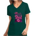 thumbnail image 1 of Mama T Shirts for Women World Best Mom Trendy Short Sleeve Letter Print Round Neck Loose Fit T-Shirt Tops Blouses, 1 of 4