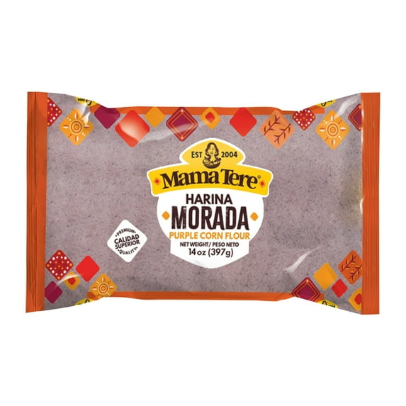 Mama Tere Harina de Maiz Morado Purple Corn Flour (Pack of 2, 14oz) - Imported from Ecuador