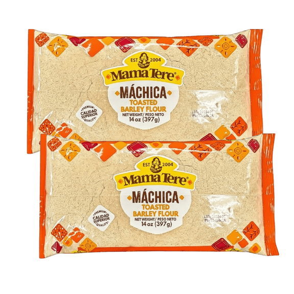 Mama Tere Machica Andean Roasted Barley Flour, Authentic Ecuadorian Grain Powder, Nutritious Breakfast Drink Mix, 14 oz (Pack of 2)