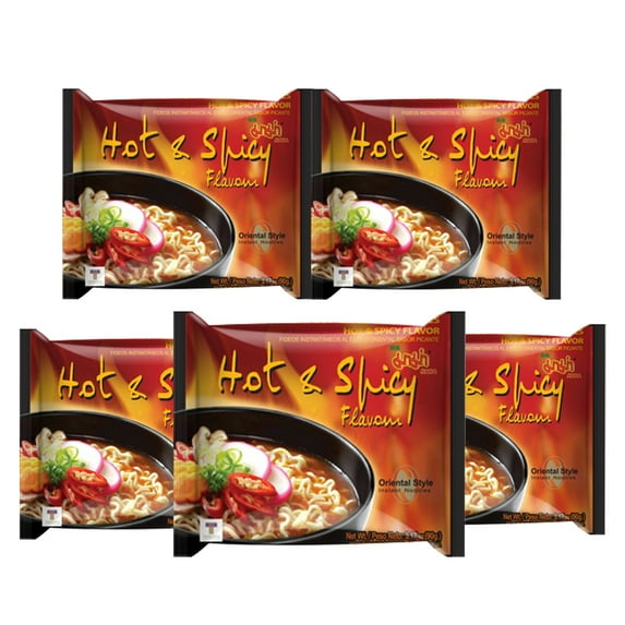 Mama Thai Style Instant Noodles Hot & Spicy Flavor (5 packs)