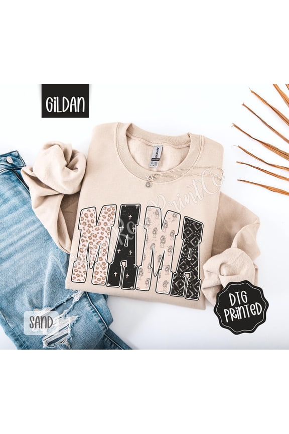 Mama Tiger Sweatshirt, Trendy Women's Crewneck, New Mom Sweater, Neutral Mom Sweatshirt, Cute Mother's Day, for Mom All Size S-5Xl