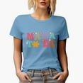 thumbnail image 1 of Mama To Be, Pregnant Wife or Woman Themed, Groovy Retro Wavy Text Merch Gift, Baby Blue T-Shirt, XL, 1 of 5