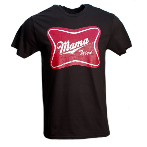 Mama Tried Black Distressed Logo Country Music T-shirt 2XL