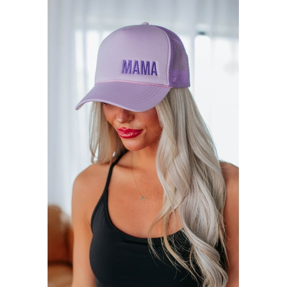 Mama Trucker Hat - Lavender