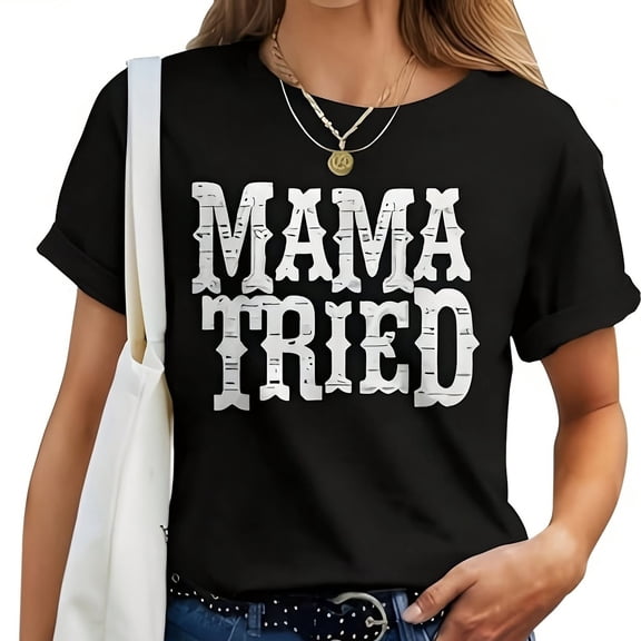 Mama Vintage Tried Country Music For Mom Mother Wo T-S1Hirt Wo's