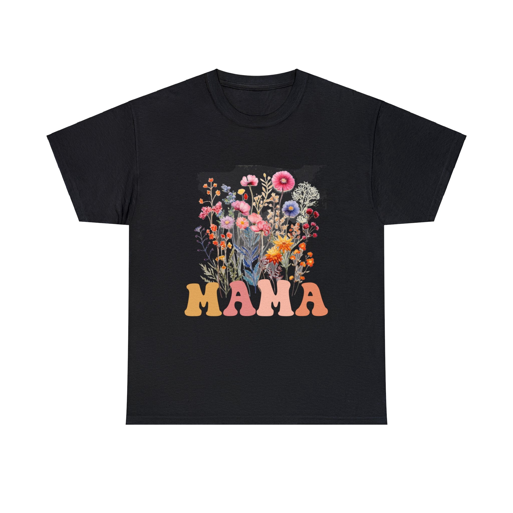 srh☆mama Mama Wildflowers Shirt, Retro Mom TShirt, Mother's Day Gift ID