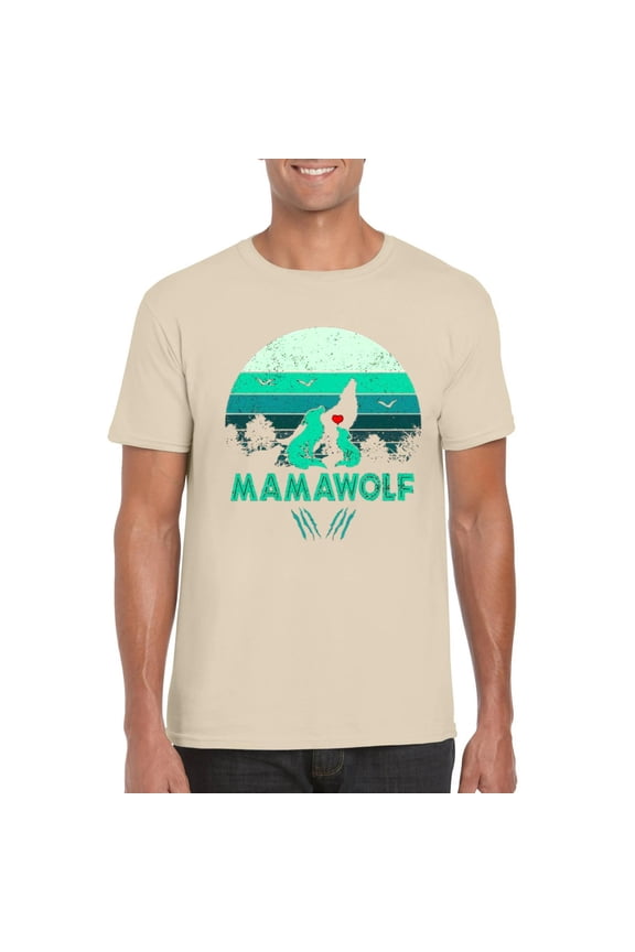 Mama Wolf Mother Bear Protective Fierce Family Love Cute T-Shirt, for men & women, up to size 5XL
