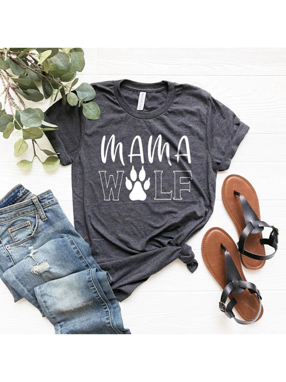 Mama Wolf Shirt Funny Wolwes Mama Shirt Mom Life Shirt Legend Mom Tee Animal Lover Tee Wol