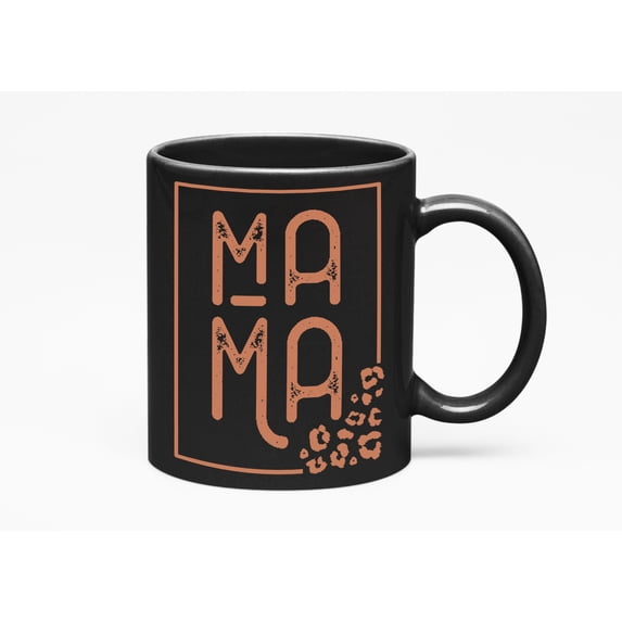 Mama Word, Mother's Day or Birthday Merch Gift, Black 11oz Ceramic Mug