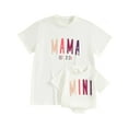 thumbnail image 1 of Mama and Mini Shirts Letter Print Short Sleeve Pullover T-Shirts/Rompers Tops Mommy and Me Matching Outfits Summer Clothes, 1 of 7