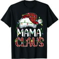 thumbnail image 1 of Mama claus christmas lights matching family xmas pajama T-Shirt, 1 of 4
