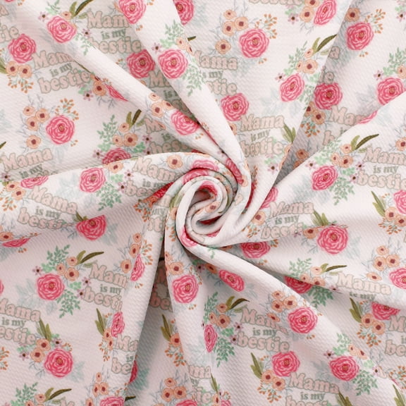 Mama is My Bestie Liverpool Bullet Fabric Textured Knit Jersey 4 Way Stretch