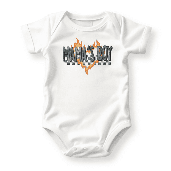 Mama's Boy Baby Bodysuit, Newborn Outfit, Baby Clothes, Gift for Children 12m White