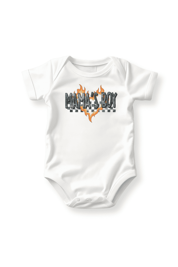 Mama's Boy Baby Bodysuit, Newborn Outfit, Baby Clothes, Gift&nbsp;for&nbsp;Children 3-6m White
