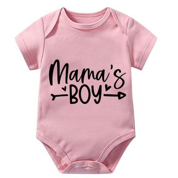 Mama's Boy Baby Summer Romper Girl Short Sleeve Neutral Baby Clothes White Baby Girl Outfits
