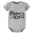 thumbnail image 1 of Mama's Boy Cotton Romper Baby Boy Short Sleeve Baby Girl Hospital Outfit White Baby Boy Outfit 0-3 Months, 1 of 2