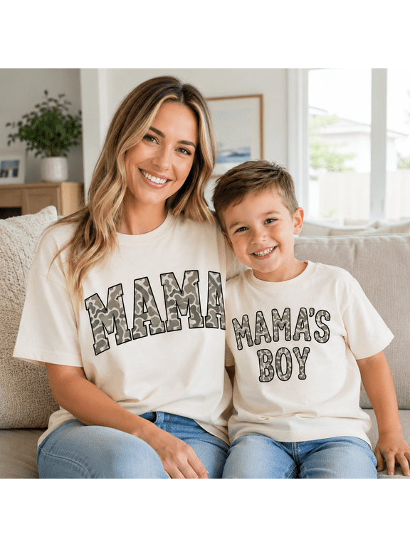 Mama's Boy Matching Shirts, Mama Camo Shirt, Boy Mom Matching Outfit, Mommy and Me Shirts, Mother Son Gift Tee, Family Matching Tops