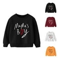 thumbnail image 1 of Mama's Boy Sweatshirts Fall Winter Long Sleeve Crewneck Graphic Sweatshirt for Boys Kids Pullover Tops, 1 of 1