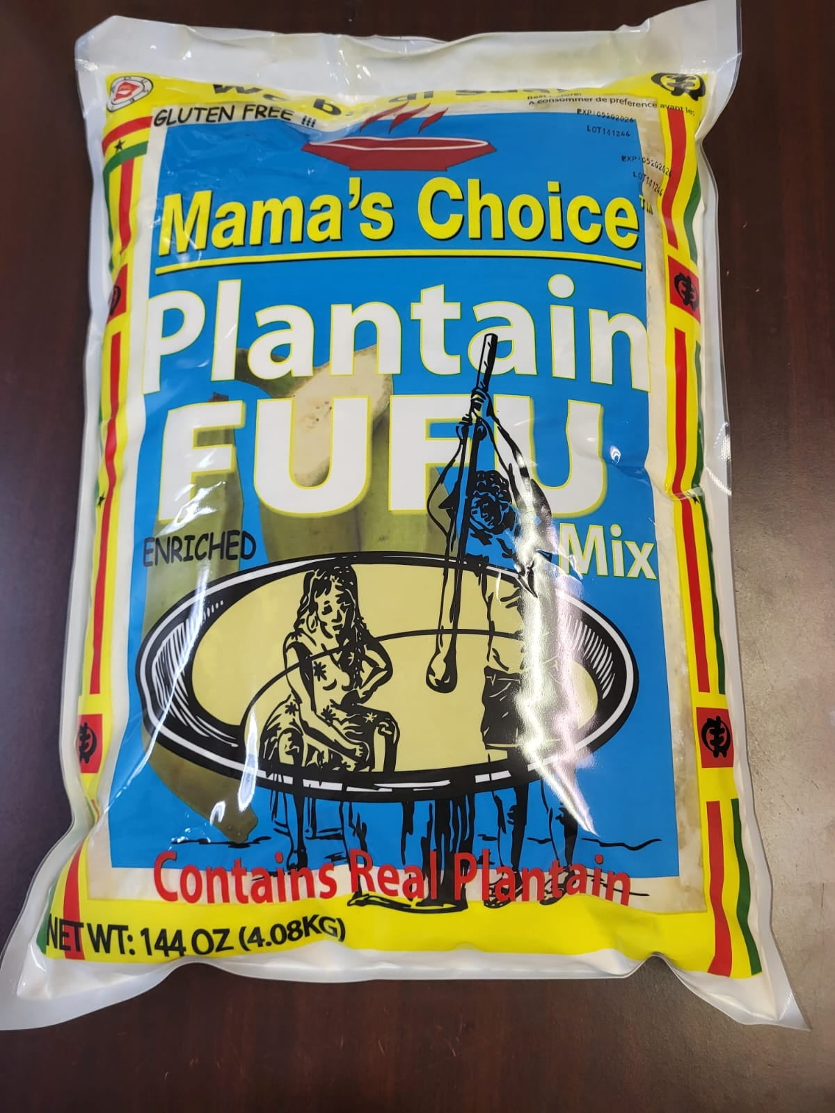 Mama's Choice plantain Fufu Mix 144 oz (4.08kg) Gluten Free