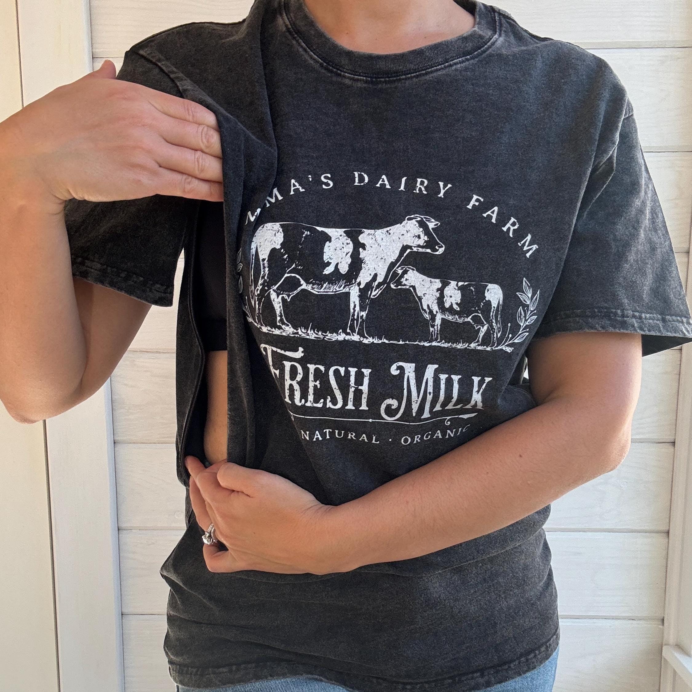 Mama's Dairy Farm Breastfeeding Friendly T-Shirt for Nursing or Pumping ...