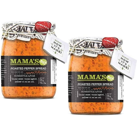 Mama's Home Style Mild Roasted Pepper Red Ajvar Spread, 2-Pack 19 oz. Jars