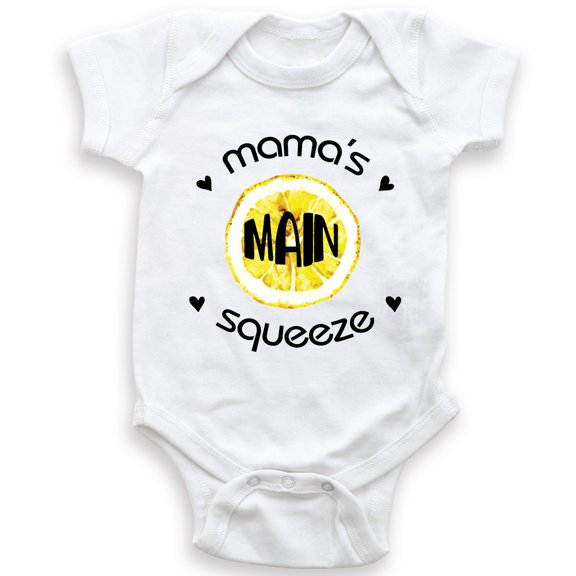 Mama's Main Squeeze - Funny Lemon Baby Bodysuit - Baby Boy - Baby Girl - Mother and Son - Mom and Daughter