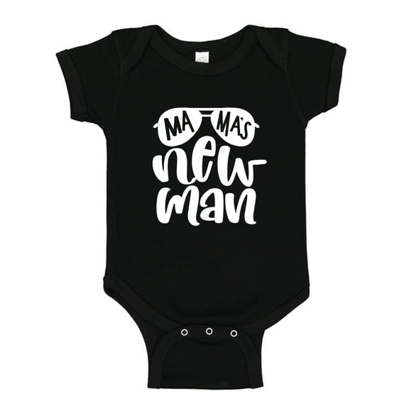 Mama's New Man Baby Bodysuit One Piece 24 mo Black