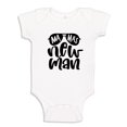 thumbnail image 1 of Mama's New Man Baby Bodysuit One Piece 6 mo White, 1 of 3