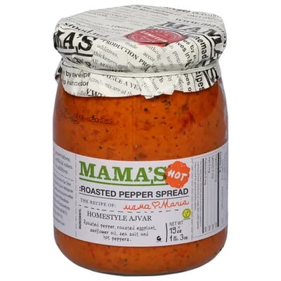 Mama's Spread Roasted Hot Ajvar 19 oz (Pack of 6)