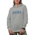 thumbnail image 1 of Mama with USA Flag Stars Art, 4th of July Merch Gift, Heather Grey Hooded Sweatshirt or Hoodie, XL, 1 of 5